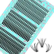 Lash Clusters 300PCS, Individual Lash Clusters D Curl, DIY Lashes Extensions Eyelashes Clusters Volume Natural False Eyelashes for Self Application(PP304050)