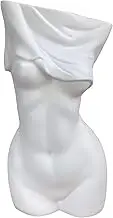 Feminine Body Vases,Feminine Curve Vases,Unique Undressing Look,Decorative Vases, Creative Floral Vases,Ceramic Vases for Modern Bohemian Home Decoration,(Birthday Gifts), (White)