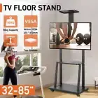 TV Bracket Floor Stand LED LCD Screen Monitor Mount Shelf Mobile Trolley 32-85"