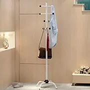 Adjustable Garment Rack Hangers Multifunctional Floor Home Coat Rack Bedroom Simple Clothes Rack Living Room Creative Clothes Hangers Standing Hanger (Color : White 097)