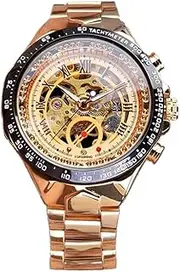 [DAXIAOYU] Automatic Mechanical Gold Watch Men Big Case Luxury Fashion Skeleton Luminous Watches Waterproof