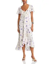 Cinq a Sept Tossed Poppies Isha Dress