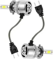 iplusmile 1 Pair Headlights Rechargeable Head Torch Lamp Tint Car LED Interior Lights Converters Dimmable LED Bulbs LED Head Torch Film Aviation Aluminum Silver