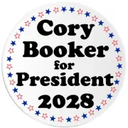 Cory Booker for President 2028 - 3 Pack Circle Stickers 3 Inch - Election