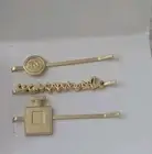 Brand New Chanel Beauty Coco Mademoiselle Gold Hair Clips, set of 3