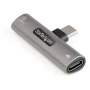 StarTech.com USB C Audio & Charge Adapter, USB-C Audio Adapter, USB C Audio Headset Port and USB Type-C PD Charger