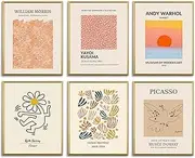 Matisse Abstract Wall Art Prints,Boho Picasso Wall Art Decor,William Morris Exhibition Posters for Dorm Room Bedroom,Aesthetic Famous Artist Painting Pictures