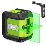Mini 360-Degree Green Cross Line Laser Level with 2400mAh Lithium Battery Versatile Light Modes including L-Bracket and