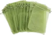 Levemolo 50Pcs Drawstring Mesh Fruit Protection Bags Breathable Netting for Garden Use for Vegetables Fruits Reusable and Lightweight