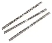 Ullman Steel Socket Rail Set Organizer Holder 3pc 1/4 3/8 1/2 Metric SAE USA
