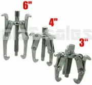 3 PC Gear Pulley Remover Puller Set For Bearing Bushing 3-4-6" Reversible Jaw