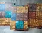 Wall26 Export Container Three Panel Framed Canvas Wall Art Colorful Shipping