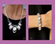 Paparazzi Rhinestone Necklace & Bracelet