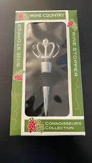 Vintage Heavy Metal Wine Bottle Stoppers Crown Shape - Connoisseur Collection