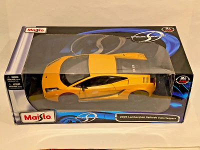 Maisto 1/18 scale 2007 Lamborghini Gallardo Superleggera - Yellow, NEW IN BOX
