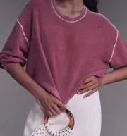 Anthropologie Alani Cashmere Cropped Sweater Pink -SMALL- NWT $148 SOLD OUT