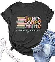 [UXQIEN] Womens Book Shirts It’s a Good Day to Read Book Graphic T-Shirt Teacher Bookworm Reading Short Sleeve Tee Tops