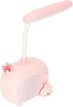 Book Reading Light, Soft LED Kids Reading Light 2 Dimming Mode TV Style Base Flexible Gooseneck for School (Pink)