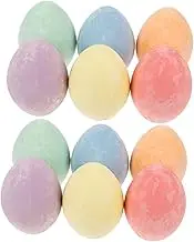 jojofuny 12pcs Colored Egg Chalk Set for Jumbo Sidewalk Chalk for Outdoor Drawing Safe Materials Fun Shapes for Creative Graffiti and Classroom Activities