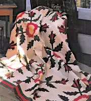 KENTUCKY ROSE VARIATION -- APPLIQUE VINTAGE QUILT PATTERN