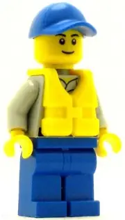 LEGO Town Minifigure Coast Guard - Crew Member, Blue Cap (Genuine)