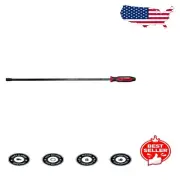 Ergonomic 36 Inch Curved Pry Bar with Metal Striking Cap for Maximum Leverage