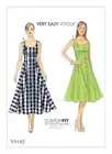 VOGUE SEWING PATTERN 9182 MISSES 14-22 SCOOP NECKLINE, FLARED BUTTON FRONT DRESS