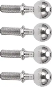 POENVFPO Pivot Ball, 4Pcs Pivot Ball Stainless Steel Head Screw for ARRMA Infraction 6S 1/7 for Typhon 6S 1/8 RC Car SilverBody Parts