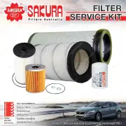 Sakura Oil Air Fuel Filter Service Kit for Isuzu GXD77 9.8L TD 2008-on