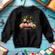 Boys And Girls Bookworm World Book Day Sweatshirts Jumper Costume Outfits #WBD