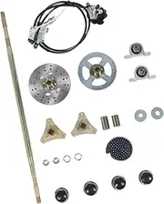 SOULONG Go Kart Chain Sprockets Kit 29in Rear Live Axle Assembly with Brake Components for ATV Quads Drift Trike