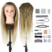 26" Braiding Mannequin Head Manikin Styling Head Cosmetology Practice Doll Head
