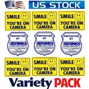BRINKS HOME SECURITY ALARM STICKERS DECALS SIGNS+SMILE CAMERA WARNING
