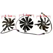 Graphics Card Fan Gaming OC Fan Accessory for XFX RX6700 6700XT 6750XT QICK/MERC