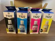 Poschink 522 Refill Ink for EcoTank Printers ET-2720 ET-2800 ET-4700 - 4 Pack