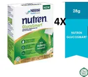 4 X Nestle Nutren GlucoSmart Complete Nutrition Vanilla (14's x 2g) FREE SHIP