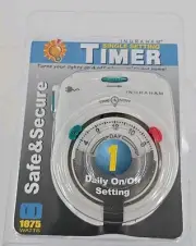 Ingraham Single Setting Timer Model 12-820 Wall Plug Outlet Time Controller NEW