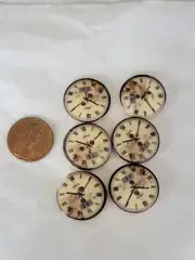 Victorian Trading 7 "Trimming Stones" Paris Eiffel Tower Pink Rose Buttons 28E