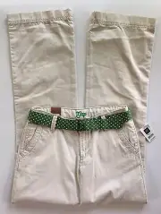 NWT Gap Girls' Cream Bootcut Chino Pants-Sz 12
