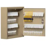 60-Key Security Steel Cabinet with Numbered Tags and Key Lock- Key Holder