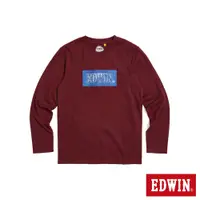 在飛比找蝦皮商城優惠-EDWIN 橘標 藍圖LOGO薄長袖T恤(朱紅色)-男款