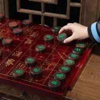 在飛比找樂天市場購物網優惠-中國象棋 象棋 中國象棋金絲楠木大號成人紫檀象棋紅花梨豪華高