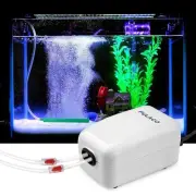 PULACO Dual Outlet Aquarium Air Pump, Quiet Oxygen Pump with Accessories for ...