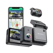4K Dual Dash Cam Front and Rear, Wi-Fi GPS, 3 Inches IPS Touch Screen, Car Ca...