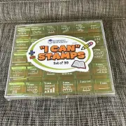 I CAN 30 Rubber Stamps in Storage Case Learning Resources School Teachers