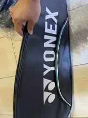 Yonex Racquet Bag , Blue zip and full black 4 - 6 racket size and shoe pocket