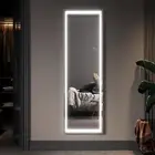 LED Full Length Dressing Mirror Wall Mounted Hanging Mirror with 3 Color Modes