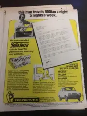 Original Vintage 1979 Yella Terra Perfectune Print Ad