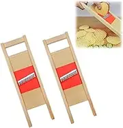 2pcs Wavy Potato Slicer - Vegetable Crinkle Wavy Chopper Cutter, Wooden Vegetable Cutter, Potato Mandoline Slicer, Carrot Shredder, Kitchen Chopping Artifact