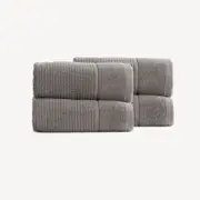 Renee Taylor Cambridge Textured 2 Piece Fossil Bath Sheet Pack